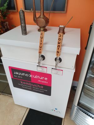 Counter Culture-- local Kombucha on tap  at Inika Foods in Wilton Manors