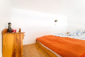 The bed upstairs at Buddha's Home in Budapest