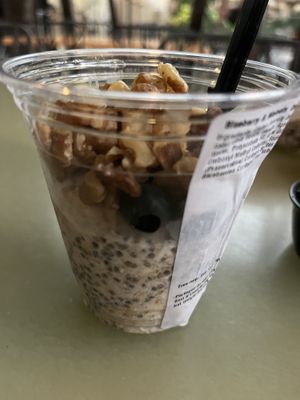 Overnight Oats with Blueberries & Walnuts  at Sassagoula Floatworks and Food Factory in Orlando
