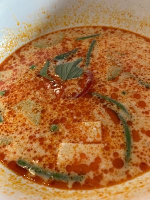 Red curry with tofu  at Noodl in Geneva