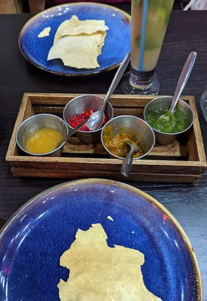 Popadoms   at Roti of Edinburgh in Edinburgh