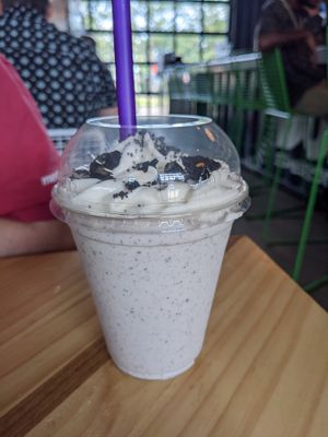 Vegan Oreo shake at Grandma Bob's Pizza in Detroit