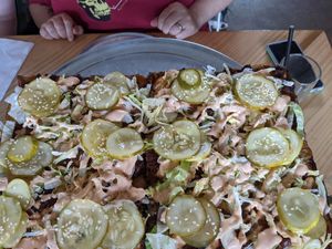 Vegan Big Mac at Grandma Bob's Pizza in Detroit