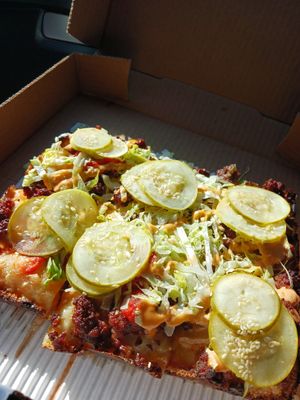 Big Mock Pizza at Grandma Bob's Pizza in Detroit