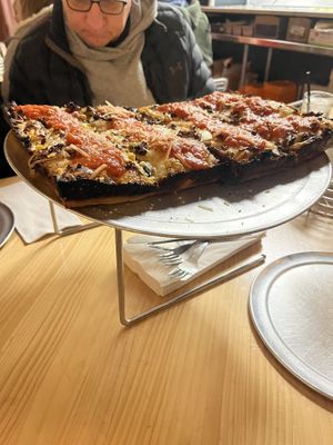 Sausage and pistachio   at Grandma Bob's Pizza in Detroit