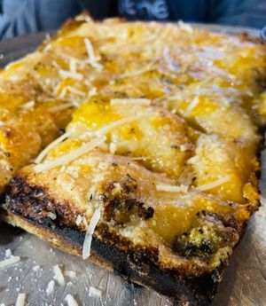 vegan cheese bread at Grandma Bob's Pizza in Detroit
