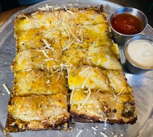 vegan cheese bread at Grandma Bob's Pizza in Detroit