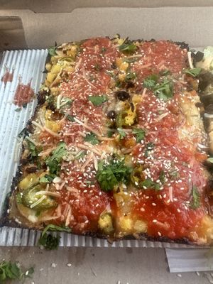 Vegan Hawaiian   at Grandma Bob's Pizza in Detroit