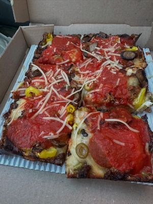   at Grandma Bob's Pizza in Detroit