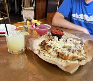Cheesy garlic knots  at SQZBX in Hot Springs