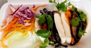 Mushroom Bao Buns at I'm Vegan in Chicago