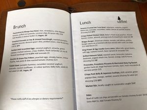 Brunch and lunch menu  at The Little Nel in Nelson Bay