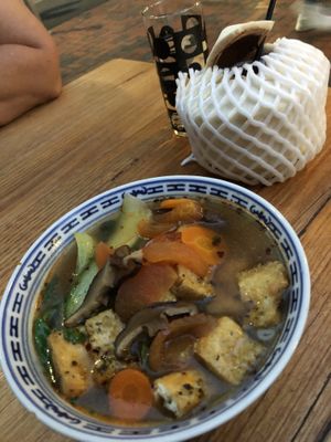 Vegan Pho and young coconut #Veganuary at Hawker Boys in Melbourne