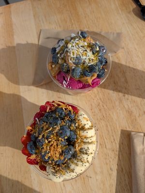 I Like it SLO (front), the 50/fifty  (back) at The Acai Project in San Luis Obispo