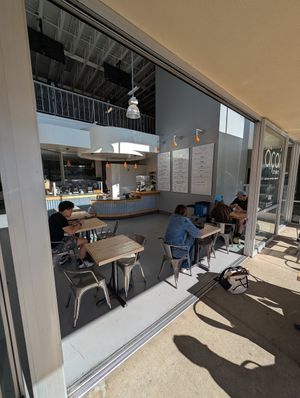 Seating inside and outside. It's in the front of the Club 24 gym. at The Acai Project in San Luis Obispo