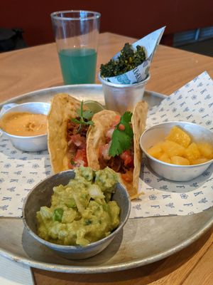 tacos (there were 3 units) at Flax & Kale in Madrid