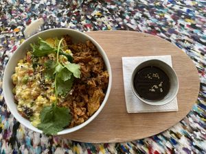 Vegan bowl  at Flax & Kale in Madrid