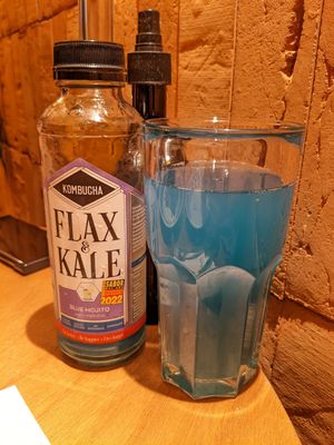 their own kombucha at Flax & Kale in Madrid