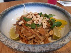 Pad thai #Veganuary at Flax & Kale in Madrid