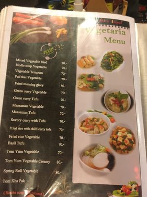 Menu at Miss Island in Koh Muk