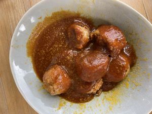 Beyond Sausage Currywurst  at Hammer Imbiss in Dusseldorf