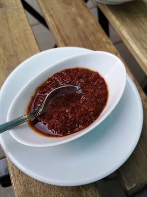 extra chili  at YAFA in Stuttgart