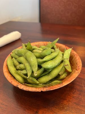 Salt only edamame   at Baitong Thai & Sushi in St Augustine