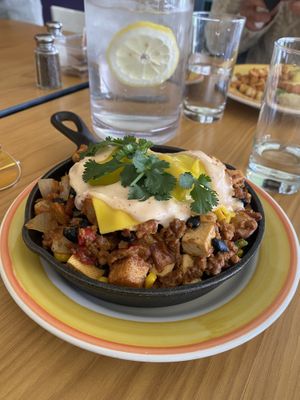 Tofu breakfast skillet  at Lucy's Cafe in Chicago