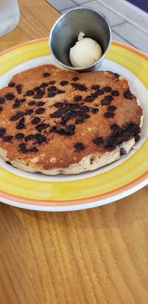 Chocolate chip pancake at Lucy's Cafe in Chicago