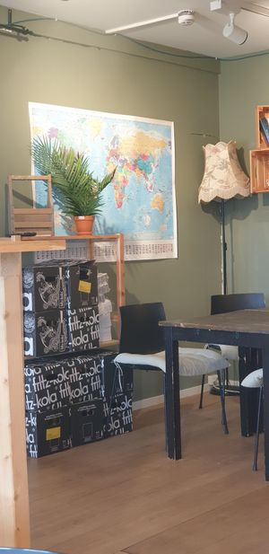 Cosy interior at Seeds Cafe in Fornebu