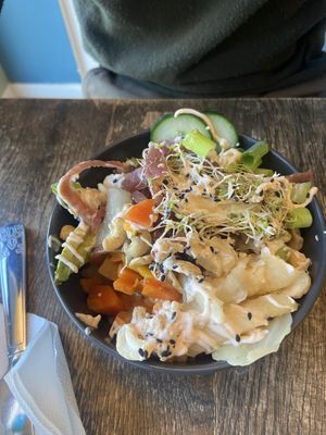 Poke bowl  at Seeds Cafe in Fornebu