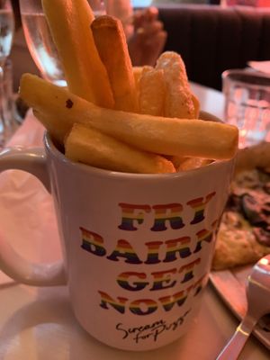 Truffle infused fries  at Scream for Pizza in Newcastle Upon Tyne