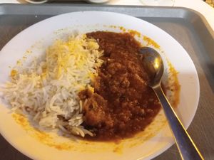 Vegetable curry whit plain rice at Radhe Krishna in Lisbon