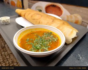 Dosa south Indian vegan dish  at Radhe Krishna in Lisbon