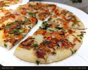 Uttapam south Indian vegan dish at Radhe Krishna in Lisbon