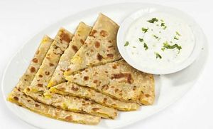 Vegan aloo paraths at Radhe Krishna in Lisbon