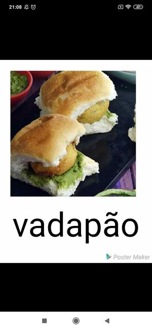 Vegan vada pav at Radhe Krishna in Lisbon