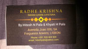 920405509 at Radhe Krishna in Lisbon