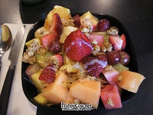 fruit bowl with granola ~ Yum! at Mucho Mas in Laporte