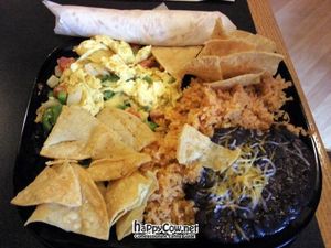 veggie scramble made with cage-free eggs at Mucho Mas in Laporte