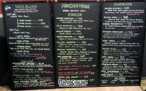 lunch/dinner menu at Mucho Mas in Laporte