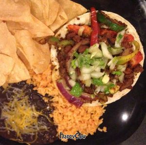 veggie taco - made with Soyrizo at Mucho Mas in Laporte