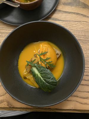 Pumpkin hot starter at KLE in Zurich