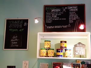Selection of vegan food at Sedan Café in Freiburg