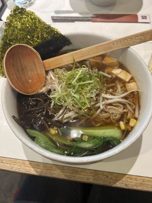 Shoyu veggie ramen  at Jin Ramen - West Harlem in New York City
