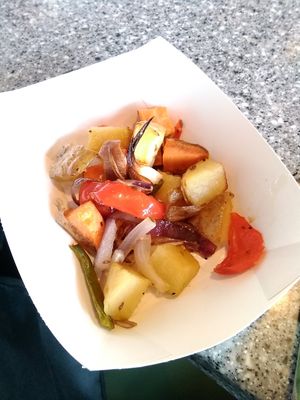 Chef Oscar brought me a side of breakfast potatoes to try - I love him. at Migrants in Madison