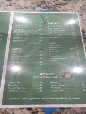 Menu at The Earthy Kitchen in Orlando