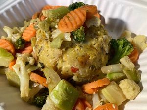 Mofongo with vegetables  at The Earthy Kitchen in Orlando