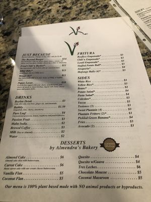 Menu at The Earthy Kitchen in Orlando