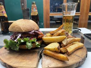 Nashville burger  at Lounge del Brujo Vegan Kitchen & Bar Cayma in Arequipa